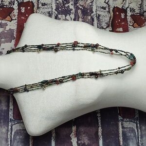 Artisan Crafted Multi Strand Bead Necklace